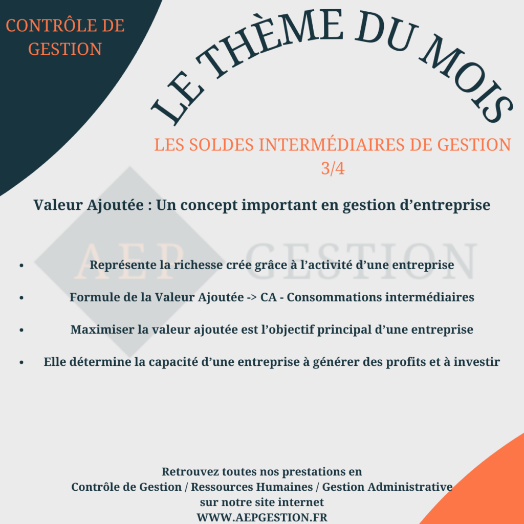 points importants à propos de la valeur ajoutée